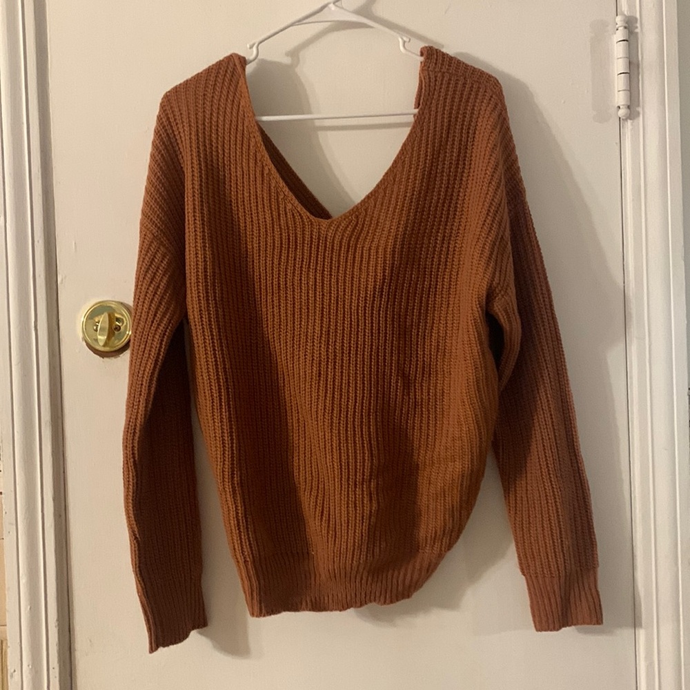 Rust orange blouse